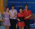 Гвидо, Тамара, Жозефина и Гонсало танца в коньках конкуренции
